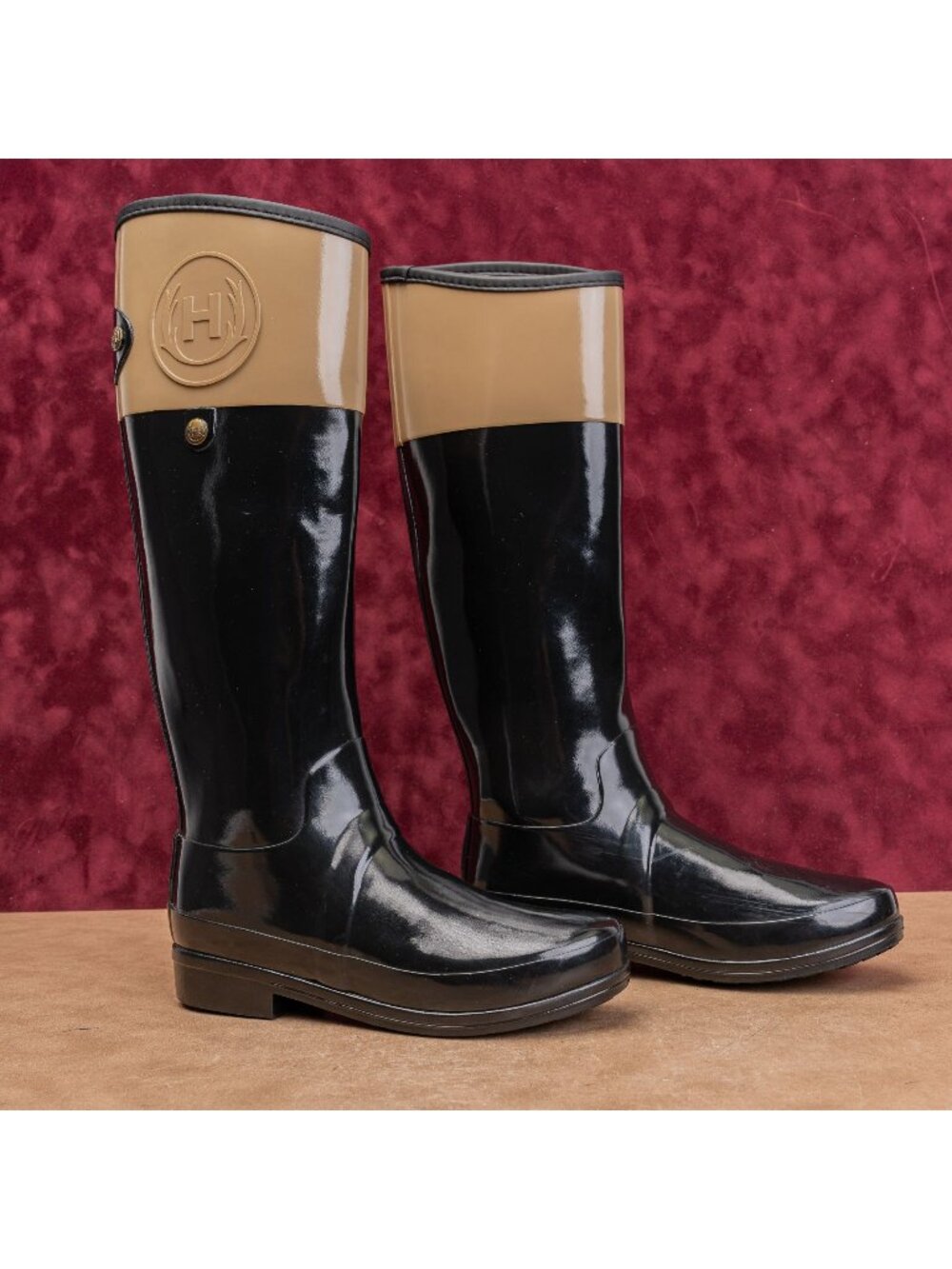 Hunter Women Regent Farm Barn Riding Equestrian Wellies Rubber Boots 6US EUR37